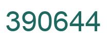 Number 390644 green image