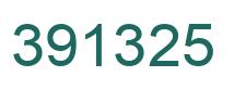 Number 391325 green image