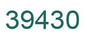 Number 39430 green image