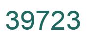 Number 39723 green image