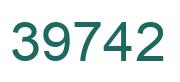 Number 39742 green image