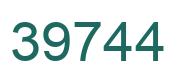 Number 39744 green image