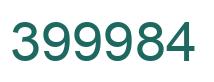Number 399984 green image