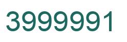 Number 3999991 green image