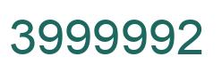 Number 3999992 green image