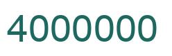 Number 4000000 green image
