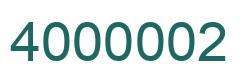 Número 4000002 imagen verde