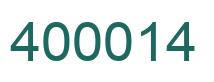 Number 400014 green image