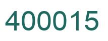 Number 400015 green image