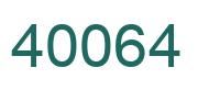 Number 40064 green image