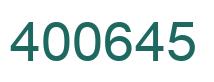 Number 400645 green image