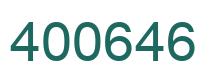 Number 400646 green image