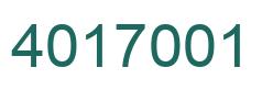 Number 4017001 green image