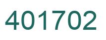 Number 401702 green image