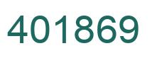 Number 401869 green image