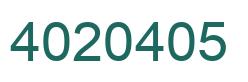 Número 4020405 imagen verde