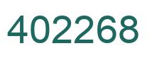 Number 402268 green image