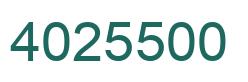 Number 4025500 green image