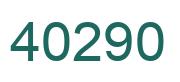 Number 40290 green image