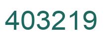 Number 403219 green image