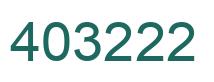 Number 403222 green image