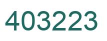 Number 403223 green image