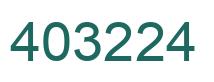 Number 403224 green image