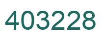 Number 403228 green image