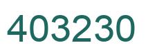 Number 403230 green image