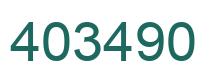 Number 403490 green image