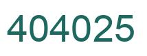 Número 404025 imagen verde
