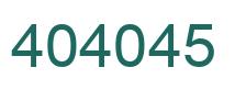 Number 404045 green image