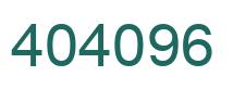Number 404096 green image