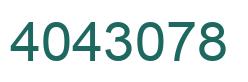 Number 4043078 green image