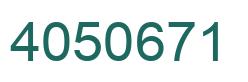 Número 4050671 imagen verde