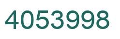 Número 4053998 imagen verde