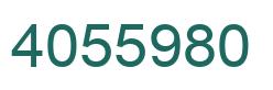 Number 4055980 green image