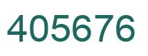 Number 405676 green image