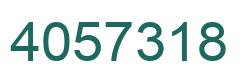 Number 4057318 green image
