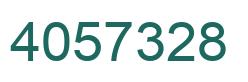 Number 4057328 green image