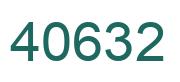 Number 40632 green image