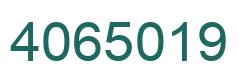 Number 4065019 green image