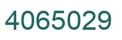Number 4065029 green image