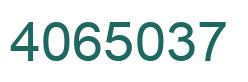 Número 4065037 imagen verde