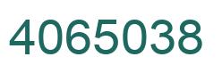 Number 4065038 green image