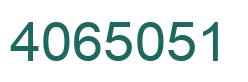 Number 4065051 green image