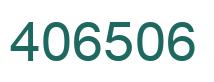 Number 406506 green image