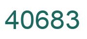 Number 40683 green image