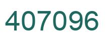 Number 407096 green image