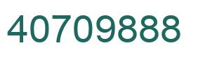 Number 40709888 green image
